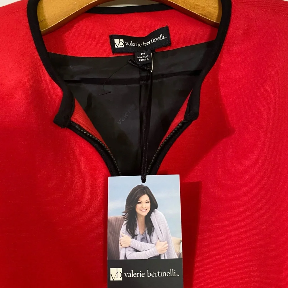 NWT Valerie Bertinelli red peplum blazer size M - Picture 3 of 3